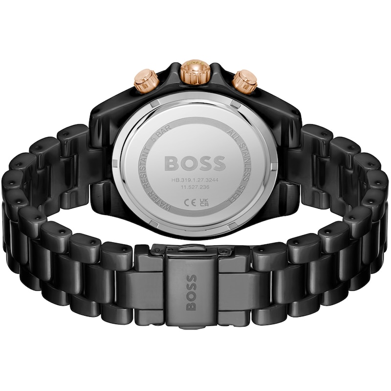 BOSS Novia Ladies' Black Ceramic Bracelet Watch