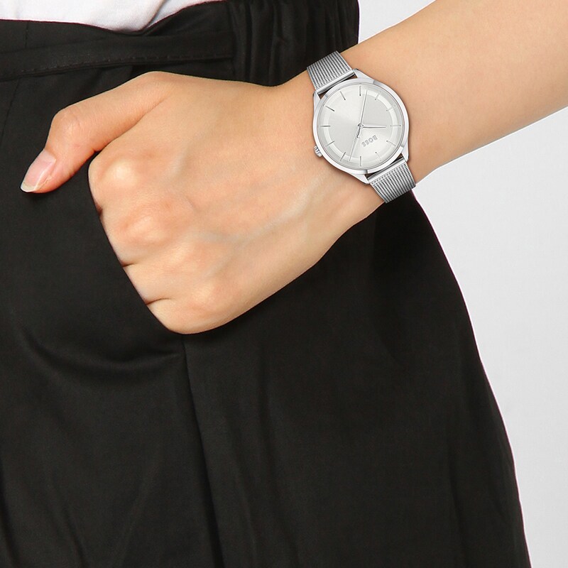 BOSS Pura Ladies' Stainless Steel Mesh Bracelet Watch