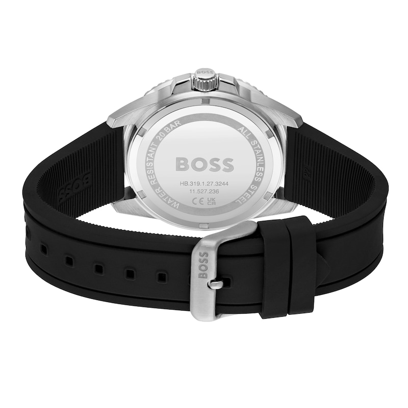 BOSS Ace Men's Black Silicone Strap Watch