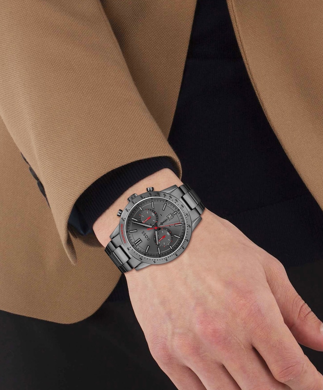 Main Image 4 of BOSS Allure Men's Grey IP Bracelet Watch