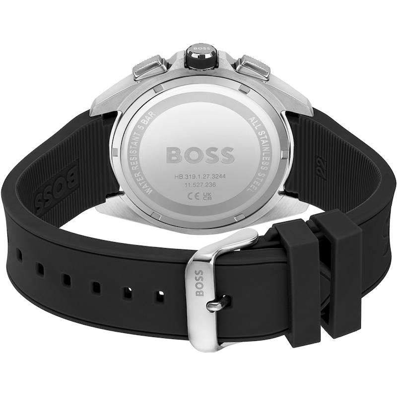 BOSS Volane Men's Black Silicone Strap Watch