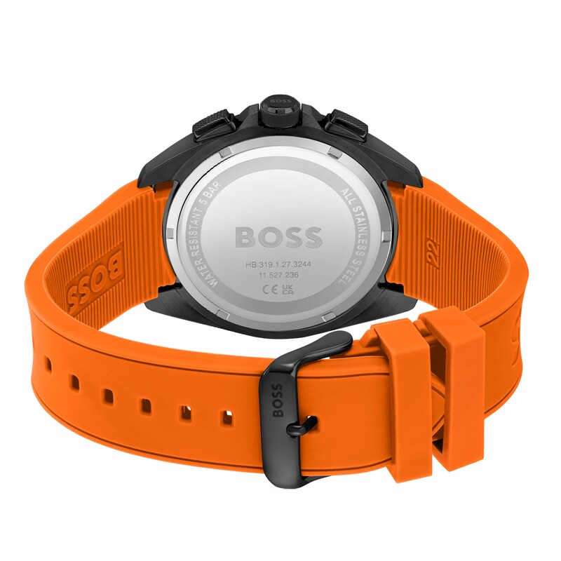 BOSS Volane Men's Orange Silicone Strap Watch