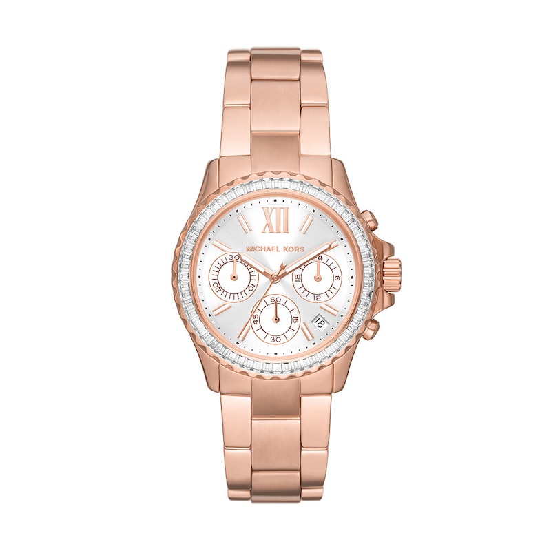 Michael Kors Everest Chrono Rose Gold-Tone Bracelet Watch