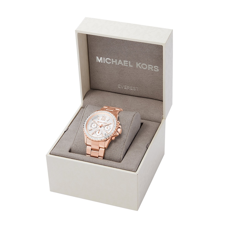 Michael Kors Everest Chrono Rose Gold-Tone Bracelet Watch