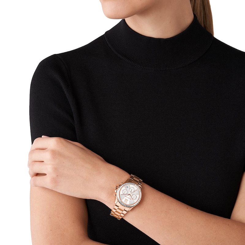 Main Image 6 of Michael Kors Everest Chrono Rose Gold Tone Bracelet Watch