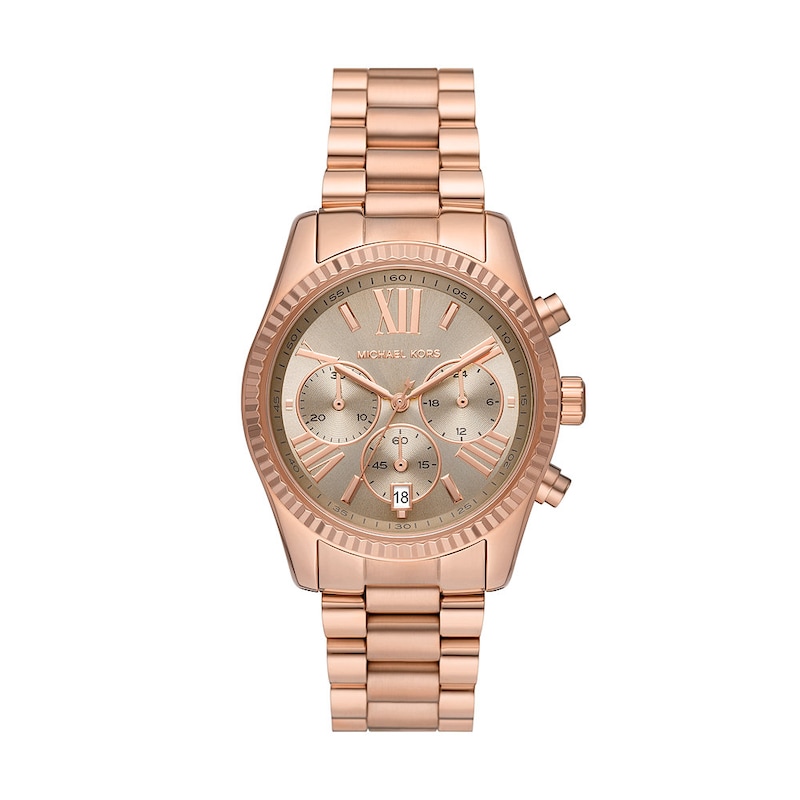 Michael Kors Lexington Ladies' Rose Gold-Tone Bracelet Watch