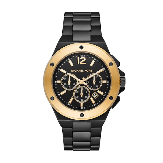Michael Kors Lennox Men’s Black Stainless Steel Watch
