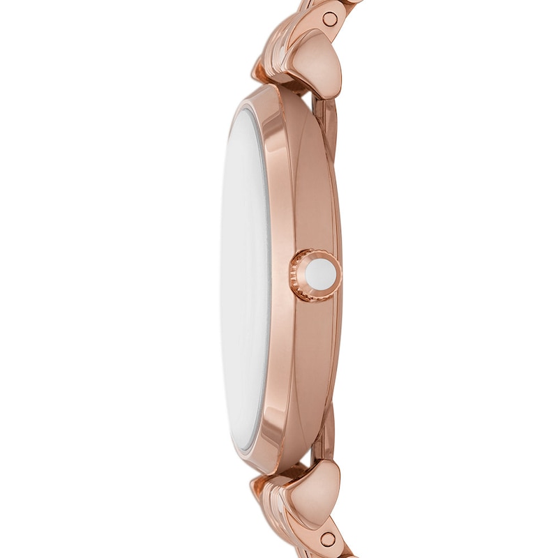Emporio Armani Ladies' Crystal Dial Rose Gold Tone Bracelet Watch