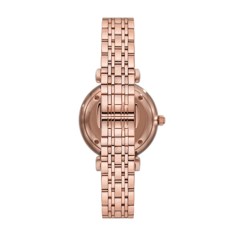 Emporio Armani Ladies' Crystal Dial Rose Gold Tone Bracelet Watch