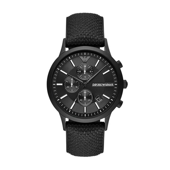 Emporio Armani Men’s Black Silicone Strap Watch