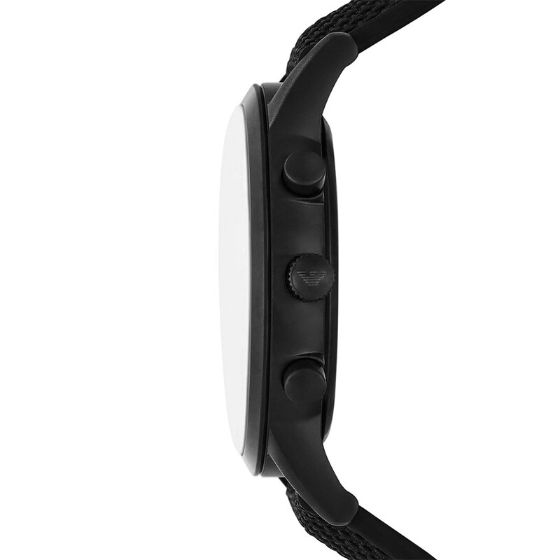 Emporio Armani Men's Black Silicone Strap Watch
