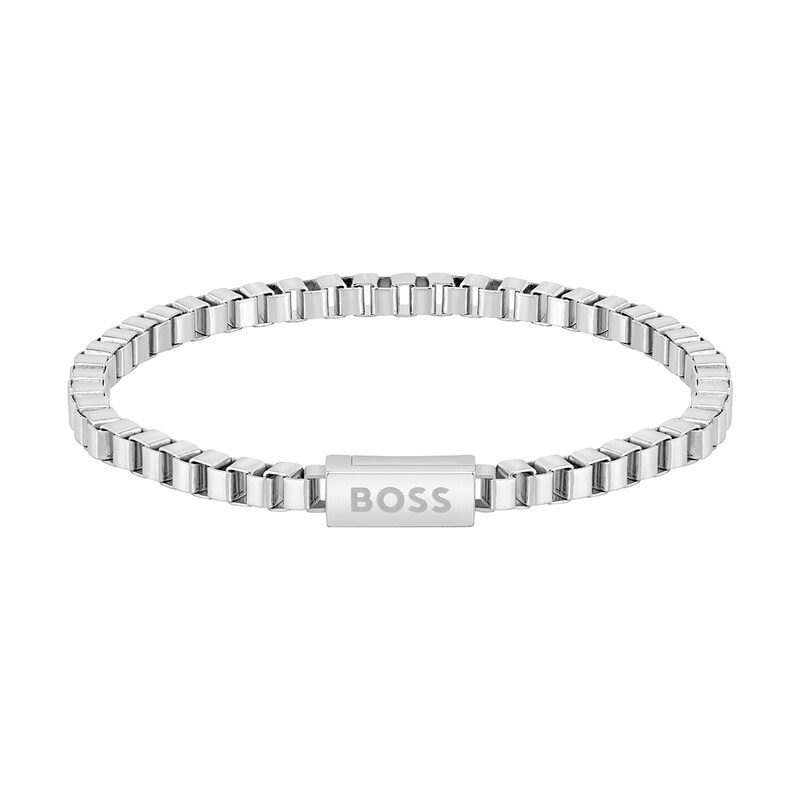 BOSS Chain Men's Stainless Steel 7 Inch Chain Link Bracelet