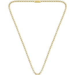 BOSS Men's Yellow Gold Tone Chain Necklace