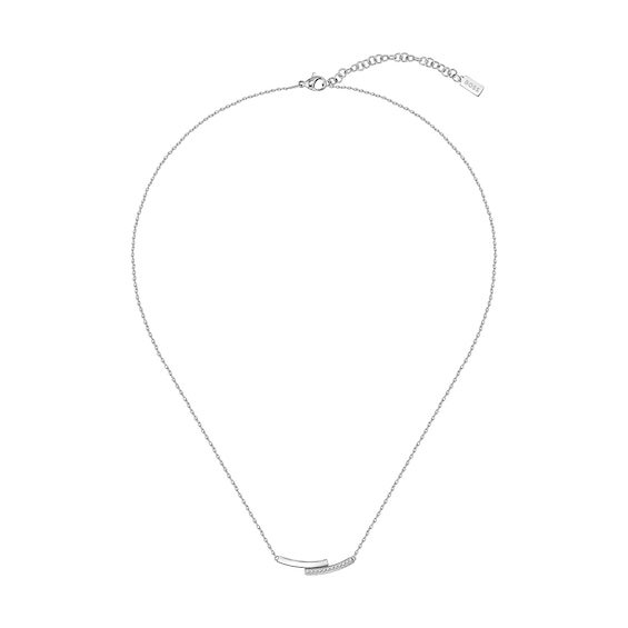 BOSS Saya Ladies’ Stainless Steel & Crystal Necklace