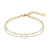 Thumbnail Image 0 of BOSS Cora Yellow Gold Plated 7 Inch Pearl Layered Bracelet