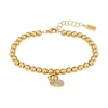 Thumbnail Image 0 of BOSS Ladies' Yellow Gold-Tone 7 Inch & Crystal Bead Bracelet