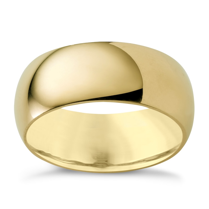 Main Image 1 of 9ct Yellow Gold 8mm Super Heavyweight Court Ring