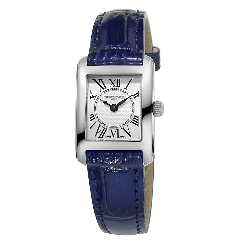 Frederique Constant Carree Ladies' Blue Strap Watch