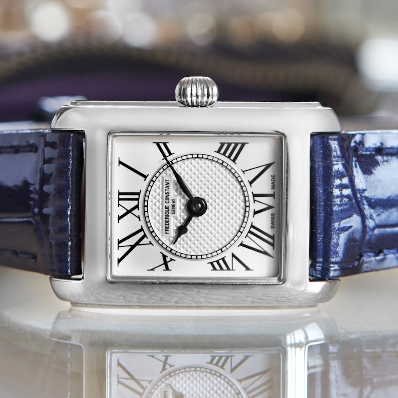 Frederique Constant Carree Ladies' Blue Strap Watch