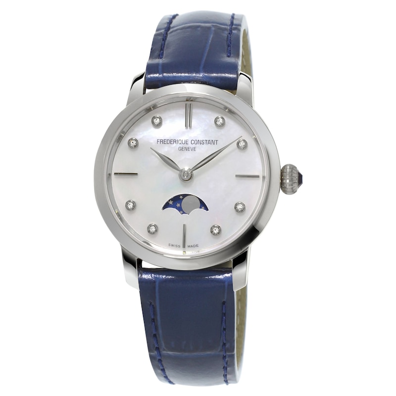 Frederique Constant Slimline Ladies' Blue Strap Watch
