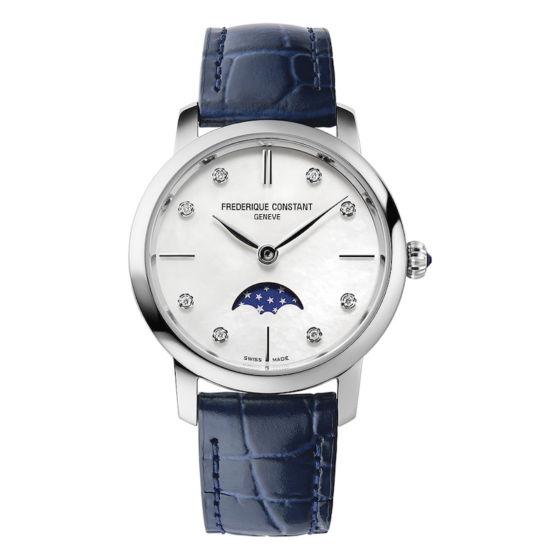 Main Image 1 of Frederique Constant Slimline Ladies' Blue Strap Watch