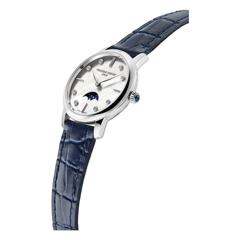 Main Image 2 of Frederique Constant Slimline Ladies' Blue Strap Watch