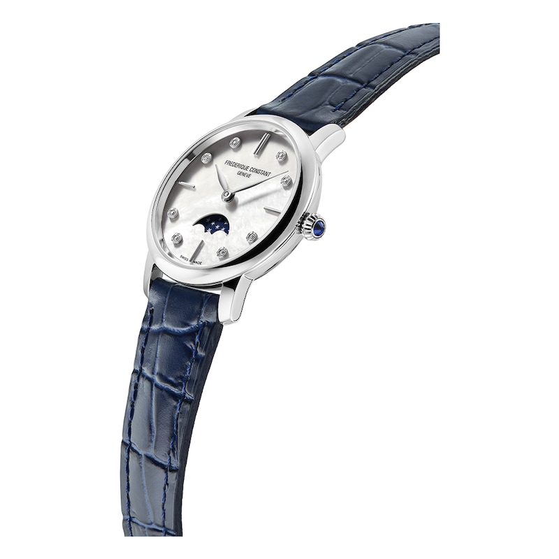 Frederique Constant Slimline Ladies' Blue Strap Watch