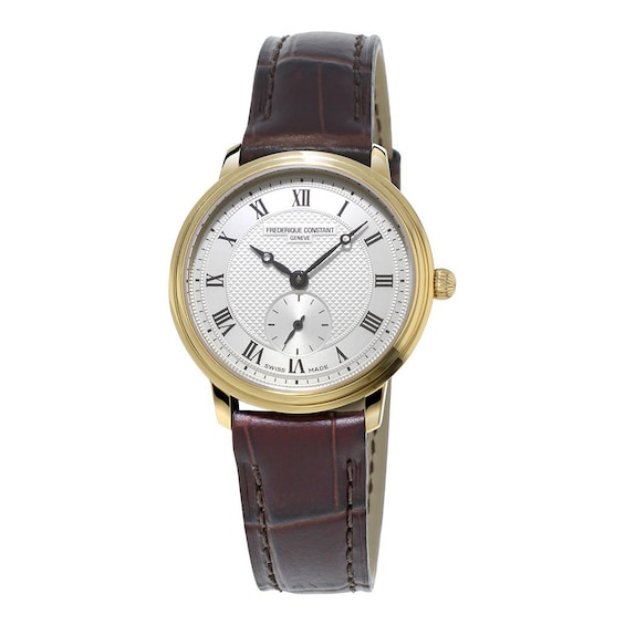 Frederique Constant Slimline Ladies Yellow Gold Plated Watch