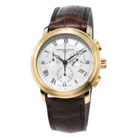 Frederique Constant Classics Men’s Gold Plated Strap Watch