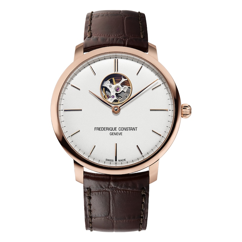 Frederique Constant Heartbeat Men's Rose Gold Plated Watch