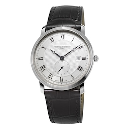 Frederique Constant Classics Stainless Steel & Leather Strap Watch