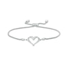 Thumbnail Image 0 of Vera Wang Sterling Silver 7 Inch  Diamond Heart Adjustable Bracelet