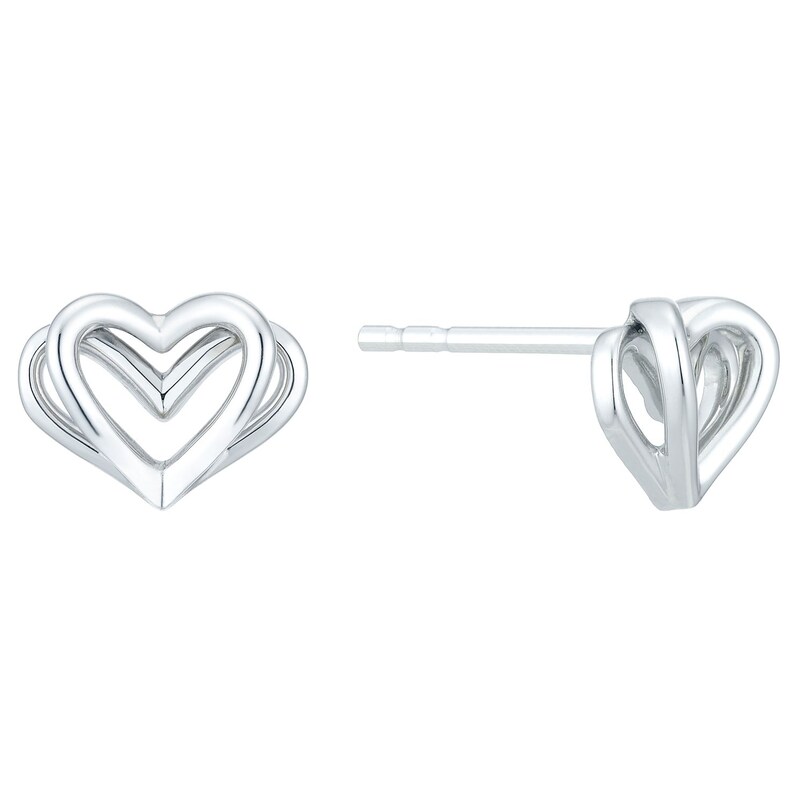 Vera Wang Kindred Heart Sterling Silver Earrings