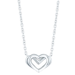 Vera Wang Kindred Heart Sterling Silver Necklace