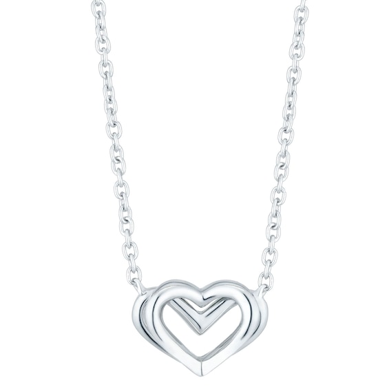Vera Wang Kindred Heart Sterling Silver Necklace