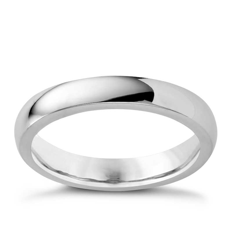 9ct White Gold 3mm Super Heavyweight Court Ring
