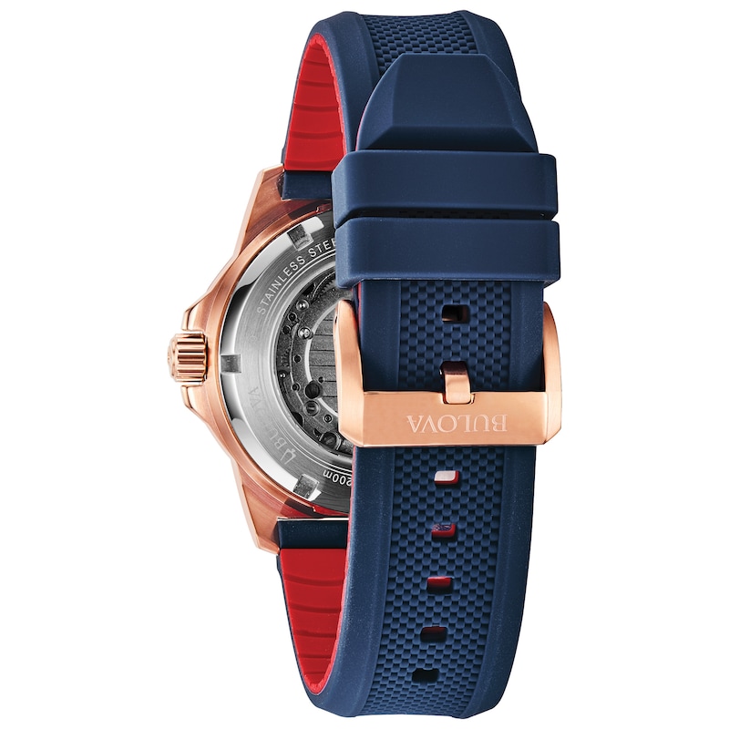 Bulova Marine Star Men's Blue Silicone Strap Watch