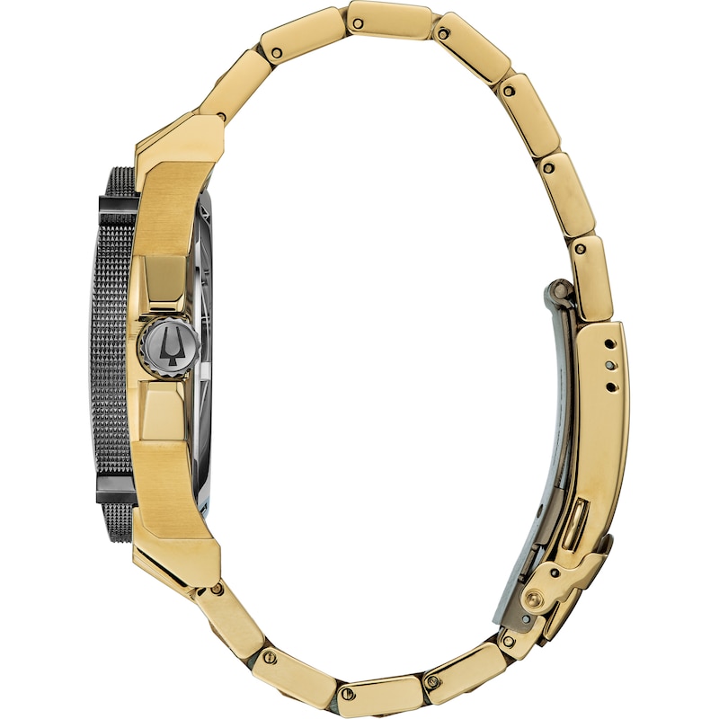 Bulova Precisionist Men's Yellow Gold-Tone Bracelet Watch