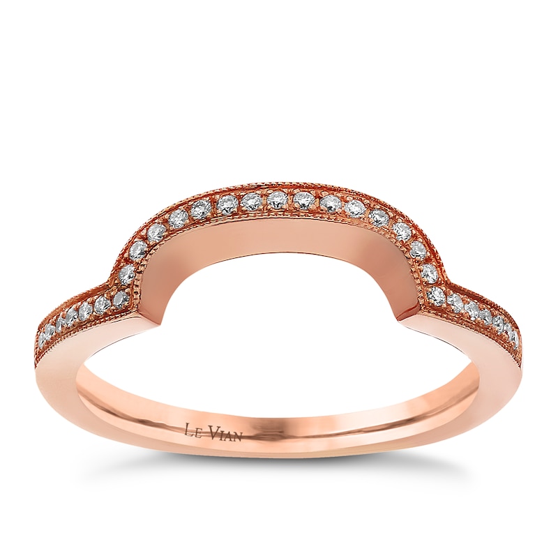 Le Vian 14ct Rose Gold & Vanilla Diamond Shaped Wedding Ring