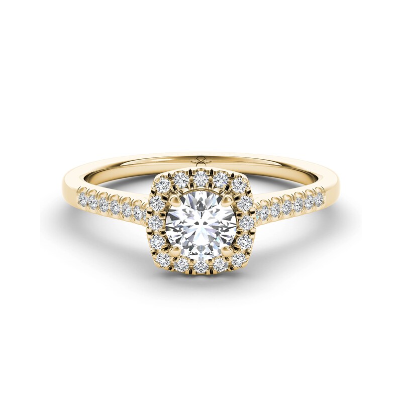 Main Image 1 of The Diamond Story 18ct Yellow Gold 0.66ct Total Diamond Ring