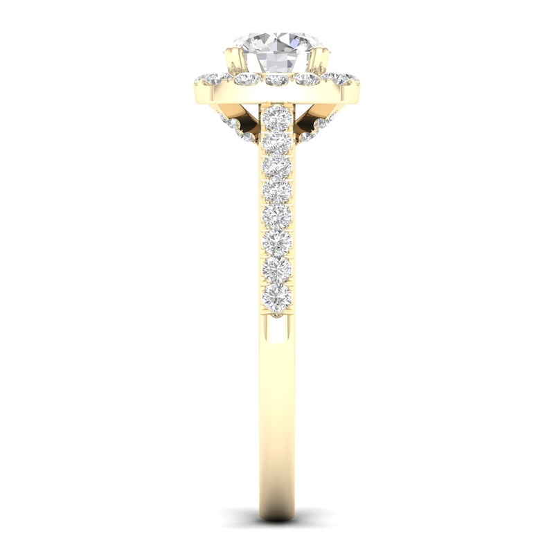 Main Image 4 of The Diamond Story 18ct Yellow Gold 0.66ct Total Diamond Ring