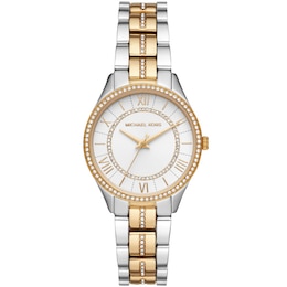 Michael Kors Lauryn Crystal Two Tone Bracelet Watch