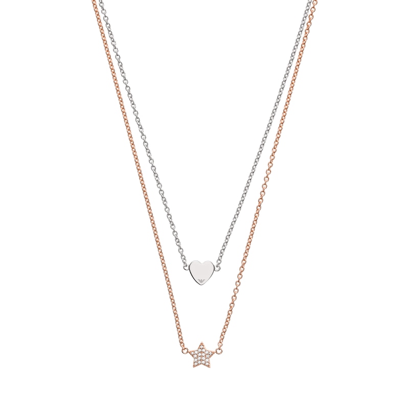 Main Image 1 of Emporio Armani Two Tone Swarovski Crystal Necklace