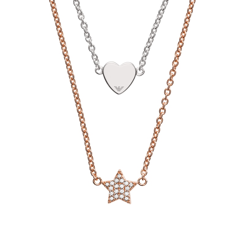 Main Image 2 of Emporio Armani Two Tone Swarovski Crystal Necklace