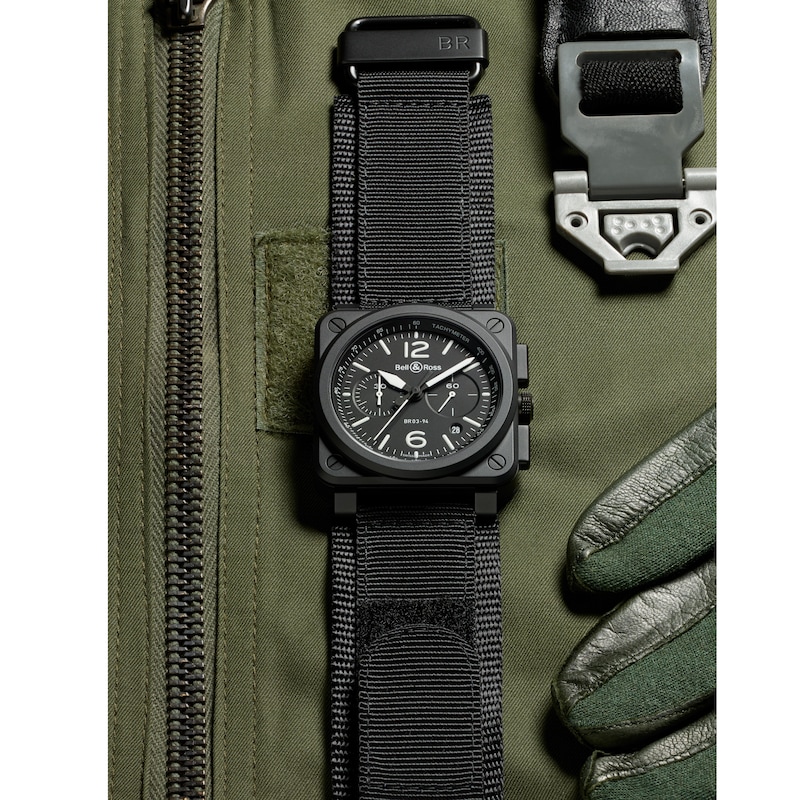 Main Image 6 of Bell & Ross BR-03 Men's Ion Plated Chronograph Strap Watch