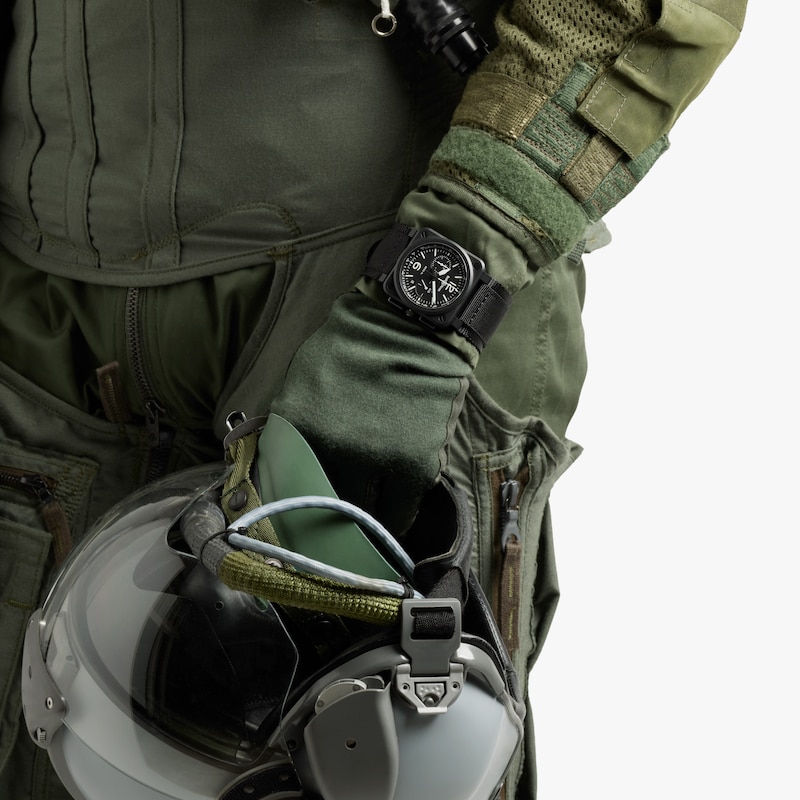 Main Image 7 of Bell & Ross BR-03 Men's Ion Plated Chronograph Strap Watch