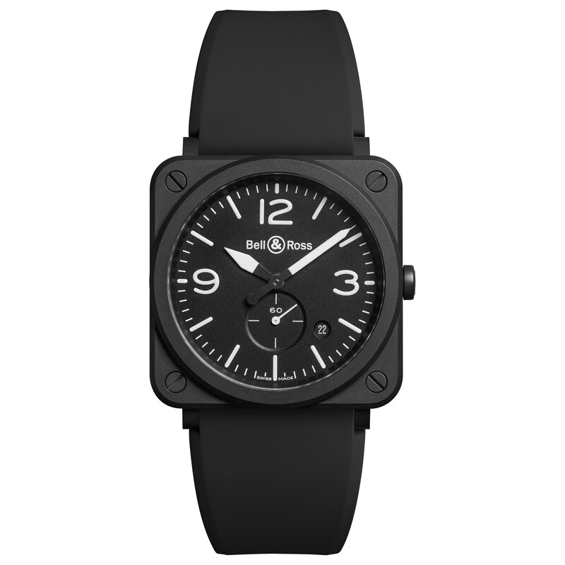 Bell & Ross Brs Men's Ion-Plated Black Strap Watch
