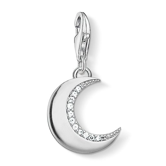 Thomas Sabo Ladies’ Sterling Silver Stone Set Moon Charm