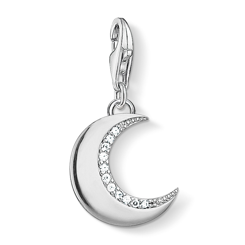 Thomas Sabo Ladies' Sterling Silver Stone Set Moon Charm