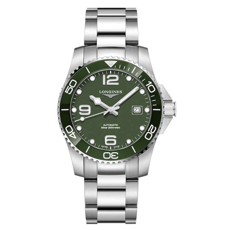Longines HydroConquest Men's Green Dial & Stainless Steel Bracelet Watch